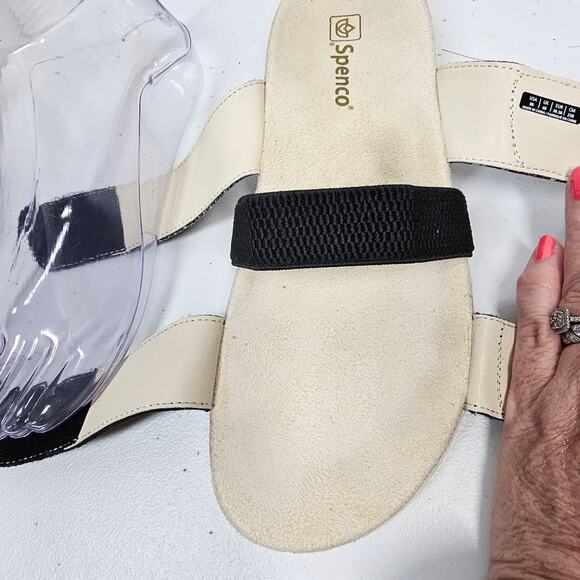 Spenco Women's Black Snake Tessa Orthotic Adjustable Strap Leather Sandal Size 8 - Picture 6 of 9